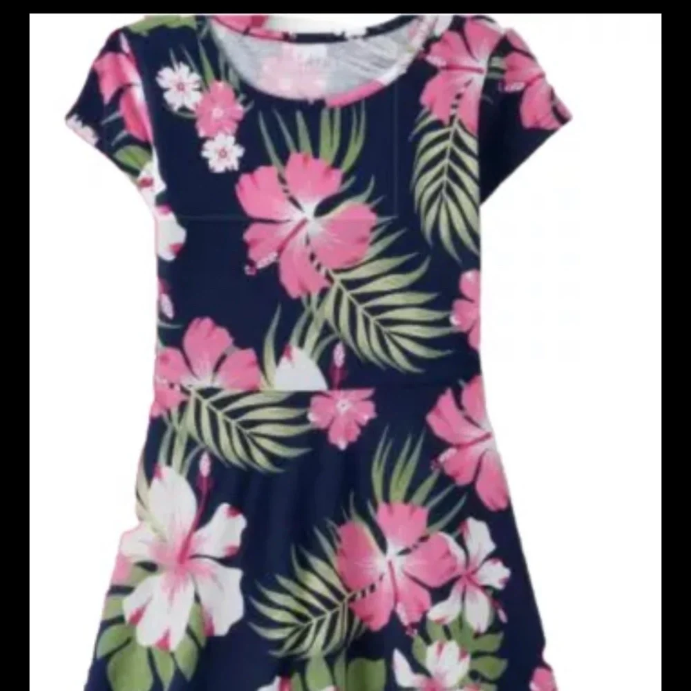 The Children’s Place Girls Multi Floral Skater Dress Size XL (14) NWT